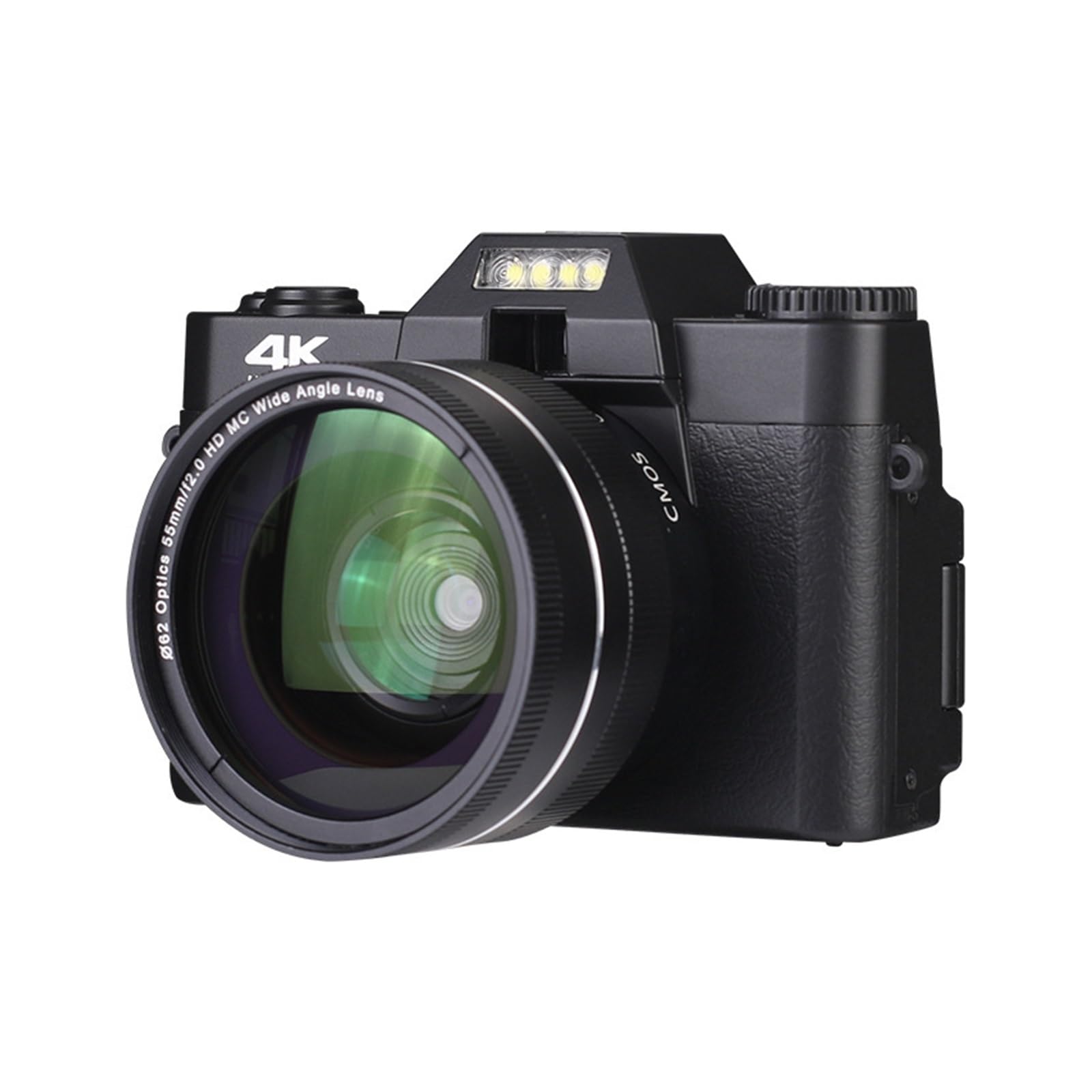 48MP Vlogging Camcorder with 180° Flip Screen & Wide Angle Lens - Perfect for YouTube & Travel Vlogging