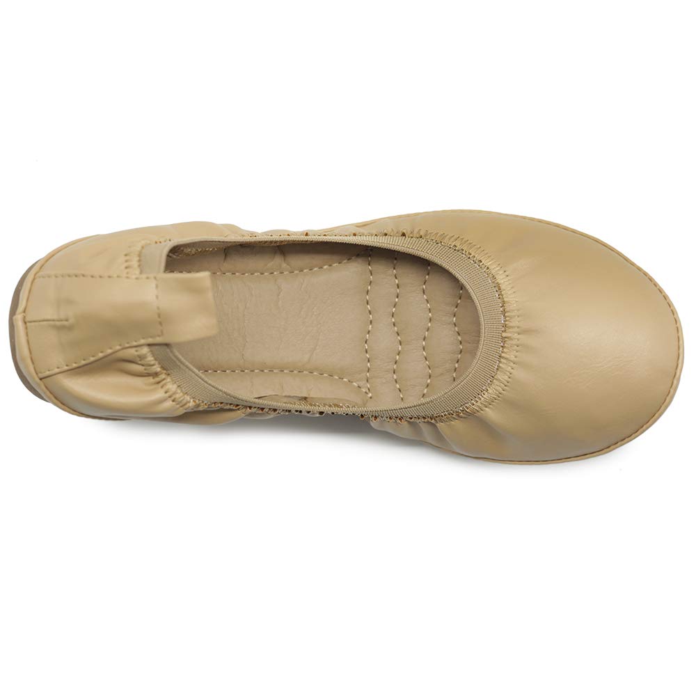 Ollio Women's Comfort Ballet Flats with Shoe Collar Pull Tab - Slip-On Loafers for Work, Office & Casual Wear