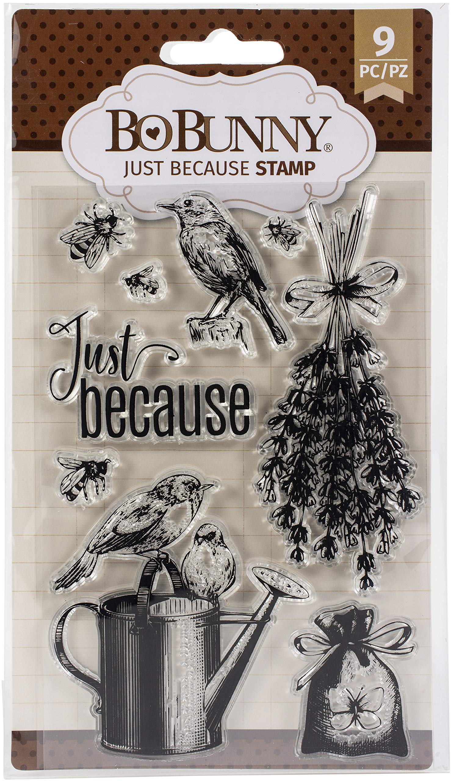 BoBunny JUST Stamps 4X6 BECAUSE - Premium Clear Stamps for Scrapbooking, Card Making & DIY Crafts - Perfect for Memory Books, Greeting Cards & Home Decor Projects