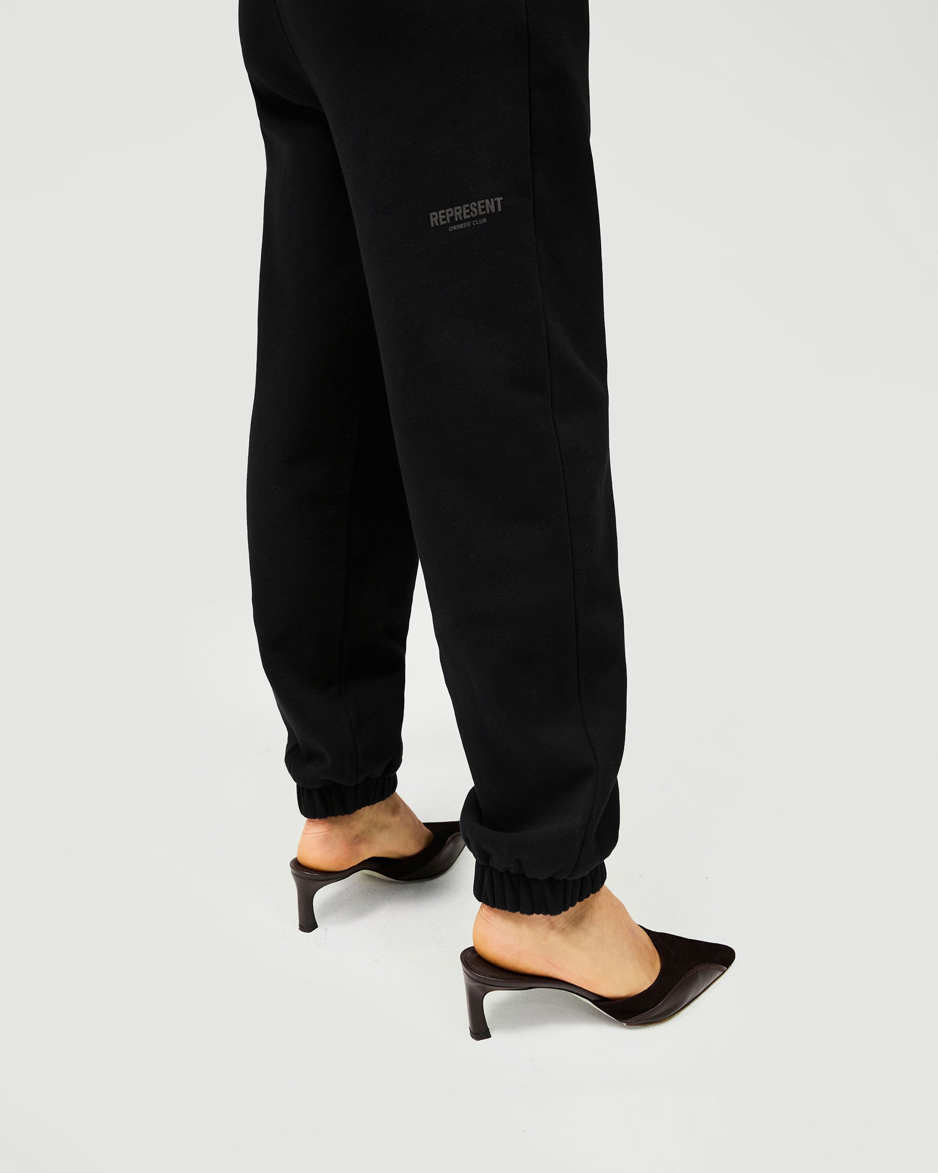 Owners Club Track Pants for Men - Jet Black Athletic Joggers with Comfort Fit & Elastic Waistband | Perfect for Running, Gym Workouts & Casual Wear