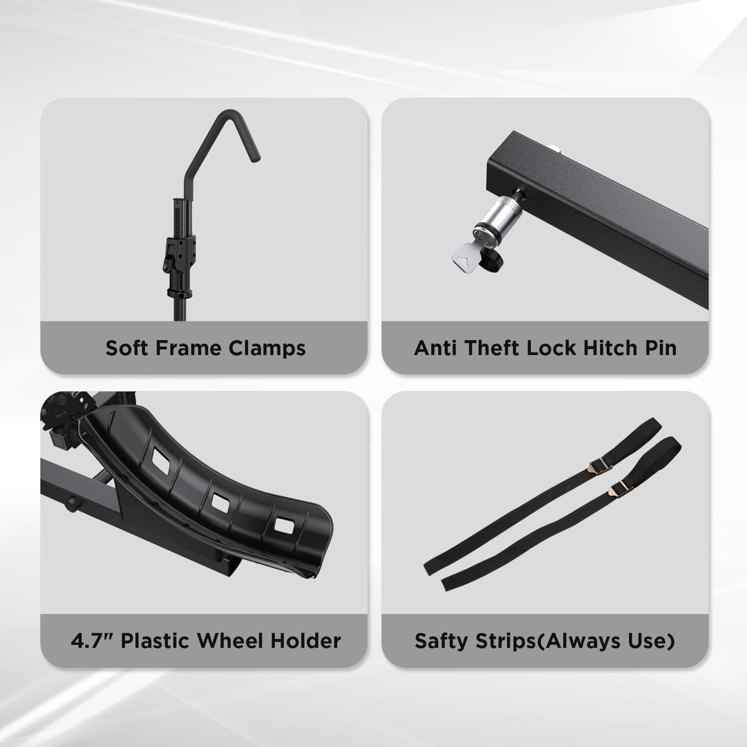 Heavy Duty 2-Bike Hitch Rack for E-Bikes & Fat Tire Bikes - 200 lbs Capacity, Wobble-Free Smart Tilting Platform - Fits 2 Inch Receiver - Perfect for Road Trips, Camping & Outdoor Adventures