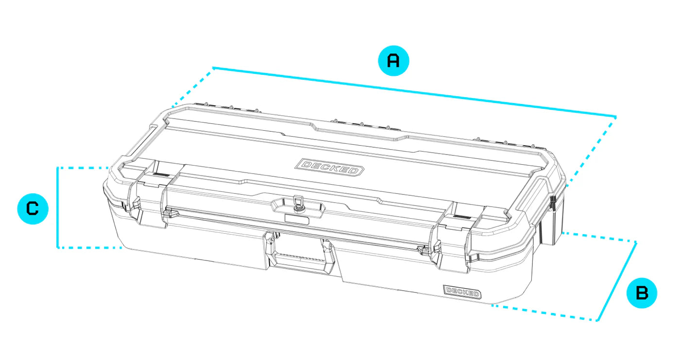 DECKED Minuteman 80 D CO Storage Case - Waterproof & Durable Tool Organizer for Truck, SUV & Off-Road Vehicles - Perfect for Camping, Work & Outdoor Adventures