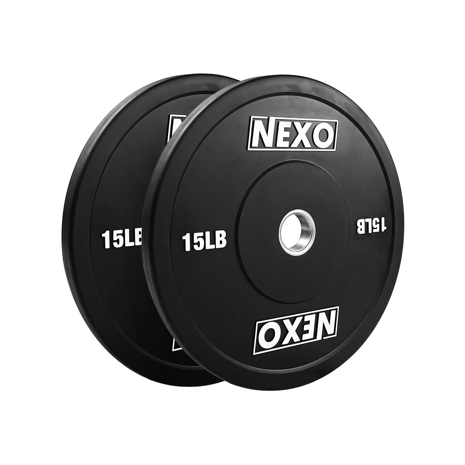 Premium NEXO Color 260LB Rubber Bumper Plate Set - 2x45LB, 2x35LB, 2x25LB, 2x15LB, 2x10LB Cross Training Weight Plates with Matte Finish - Perfect for Home Gym, CrossFit & Strength Training