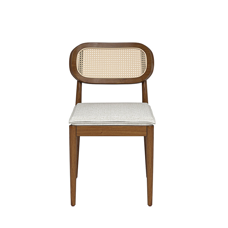 Konstantin Modern Solid Wood Dining Chairs with Rattan Backrest - Set of 2 - Perfect for Kitchen, Dining Room, and Breakfast Nook - Eco-Friendly Home Furniture