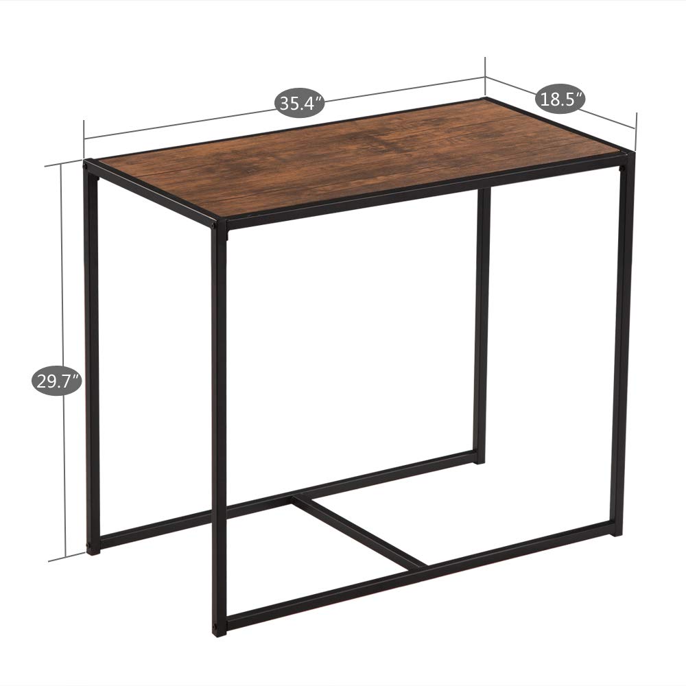 Modern Light Walnut Dining Table with 2 Chairs - Multi-Functional Computer Gaming Desk & Study Table - Industrial Style Home Office Desk for Work, Gaming & Dining - Sturdy Laptop Table for Small Spaces