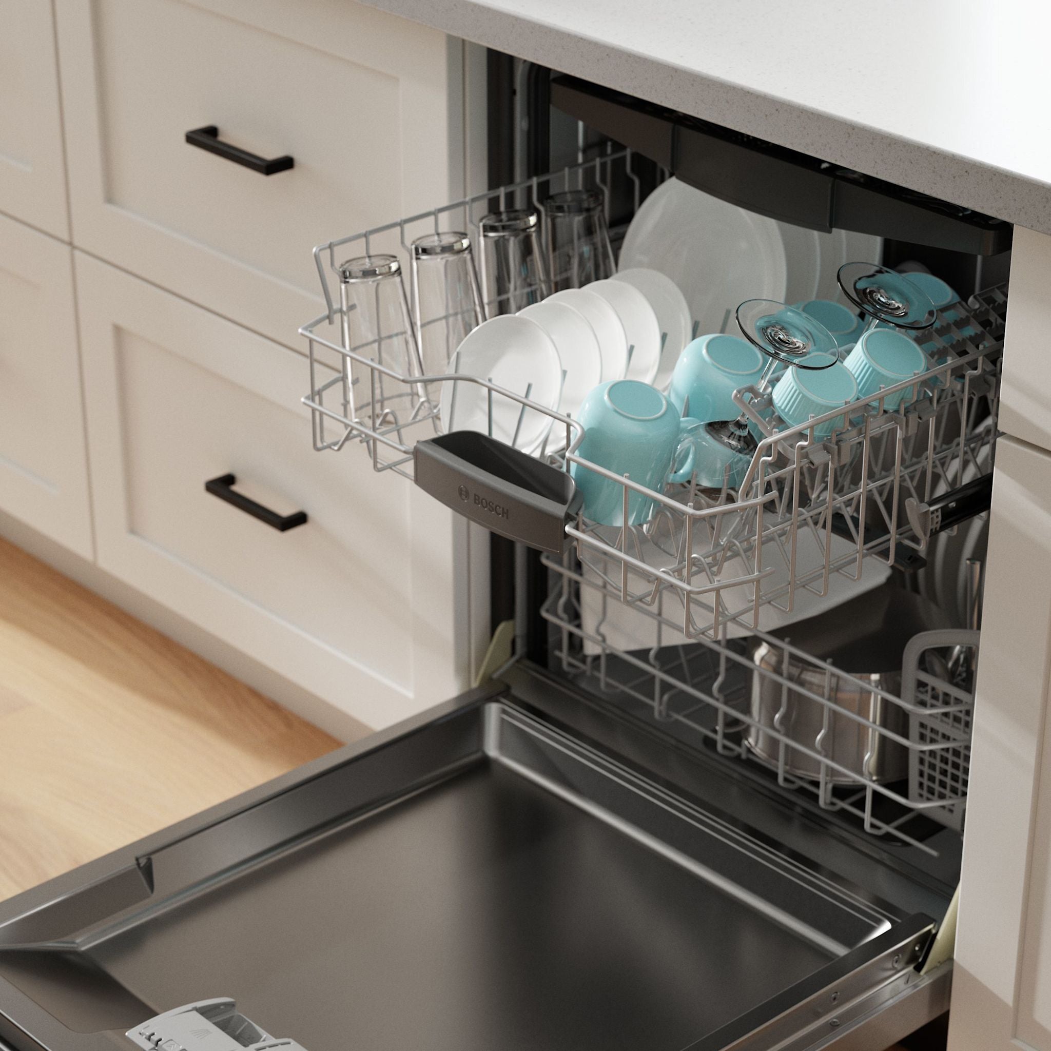 Bosch SHE5AE75N Stainless Steel Built-In Dishwasher - Energy Star Certified, Ultra Quiet 44 dB - Perfect for Modern Kitchens & Open-Concept Homes