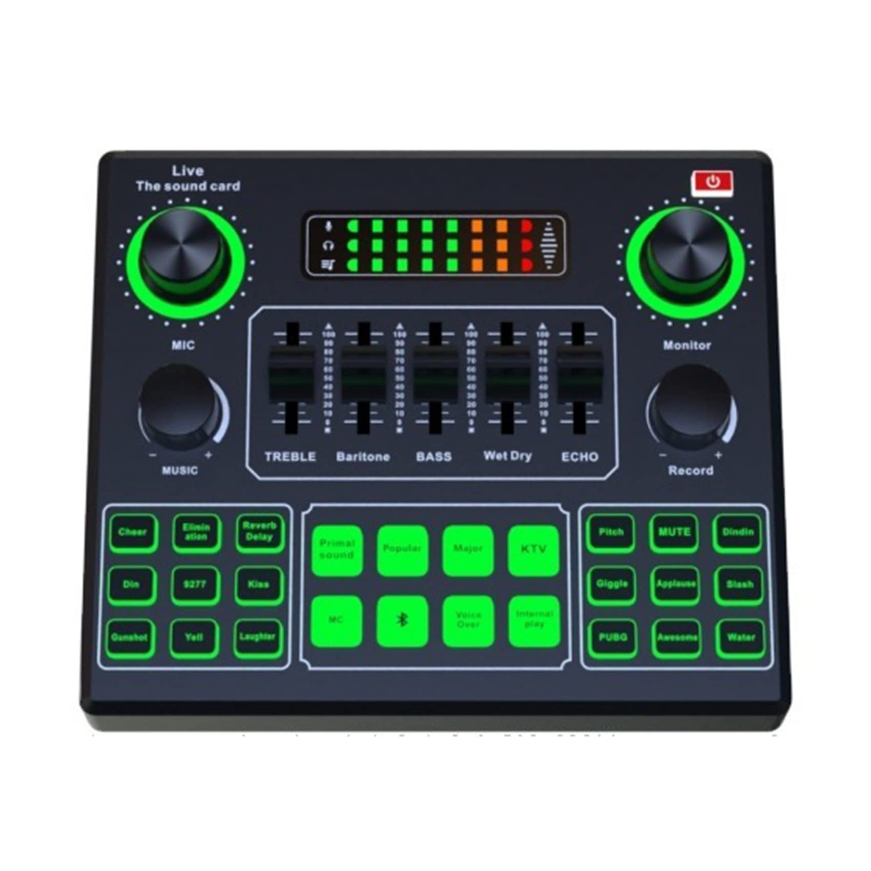 Gathukila V9SJ External USB Sound Card - Professional Audio Mixer & Voice Changer for Live Streaming, Podcasting, Gaming on PC, Mac, and Smartphones | Perfect for Twitch, YouTube, Discord & Karaoke