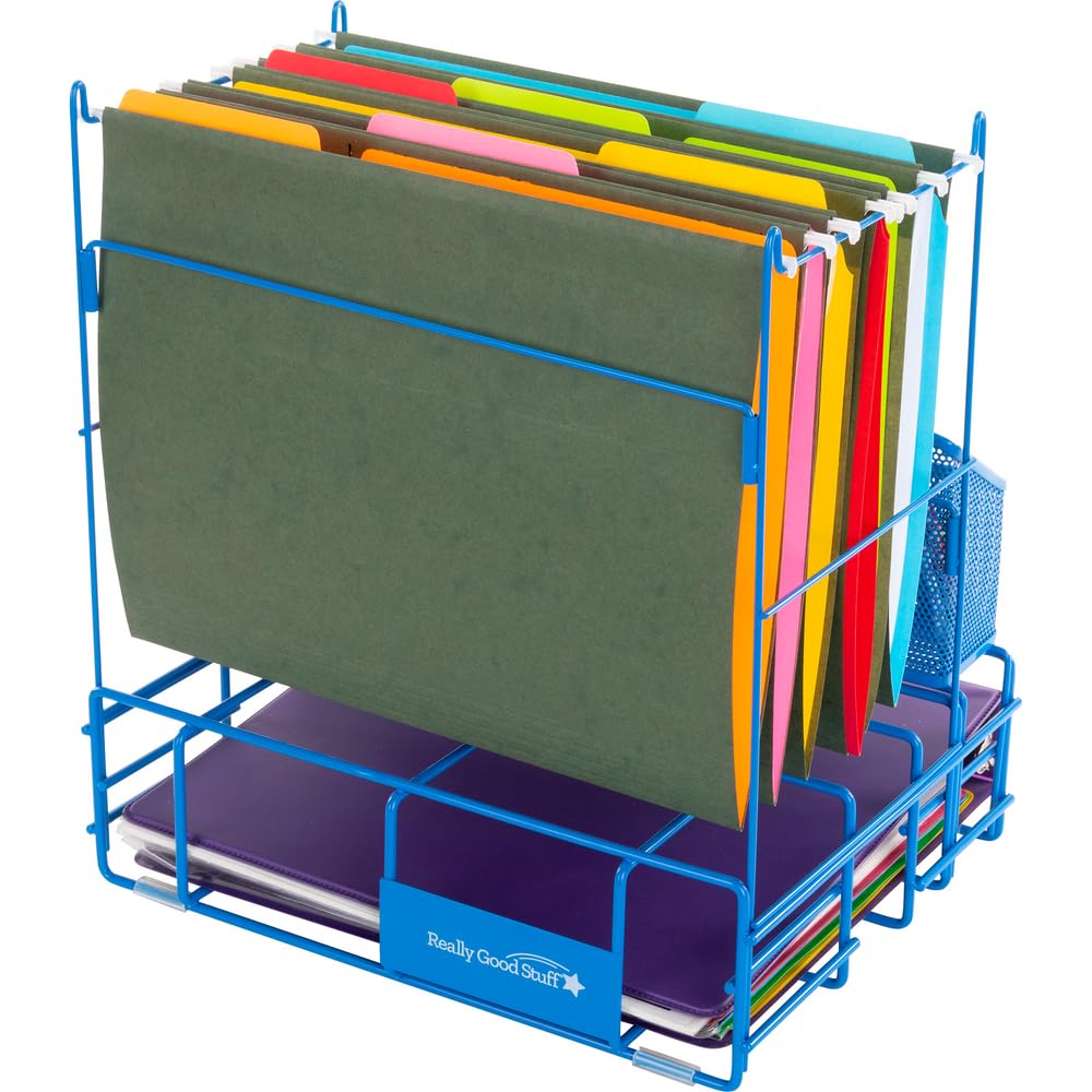 Desktop File Organizer - Multi-Purpose Office Organizer with File Folders, Letter Trays & Storage Compartments | Perfect for Home Office, Workspace & School Desk Organization
