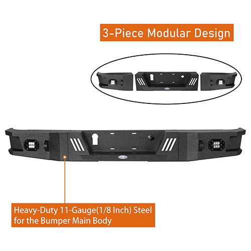 Full Width Front & Rear Bumper for 2007-2013 Toyota Tundra - Heavy Duty Off-Road Protection for Truck Enthusiasts | Perfect for Trail Riding, Overlanding & Tough Terrain Adventures