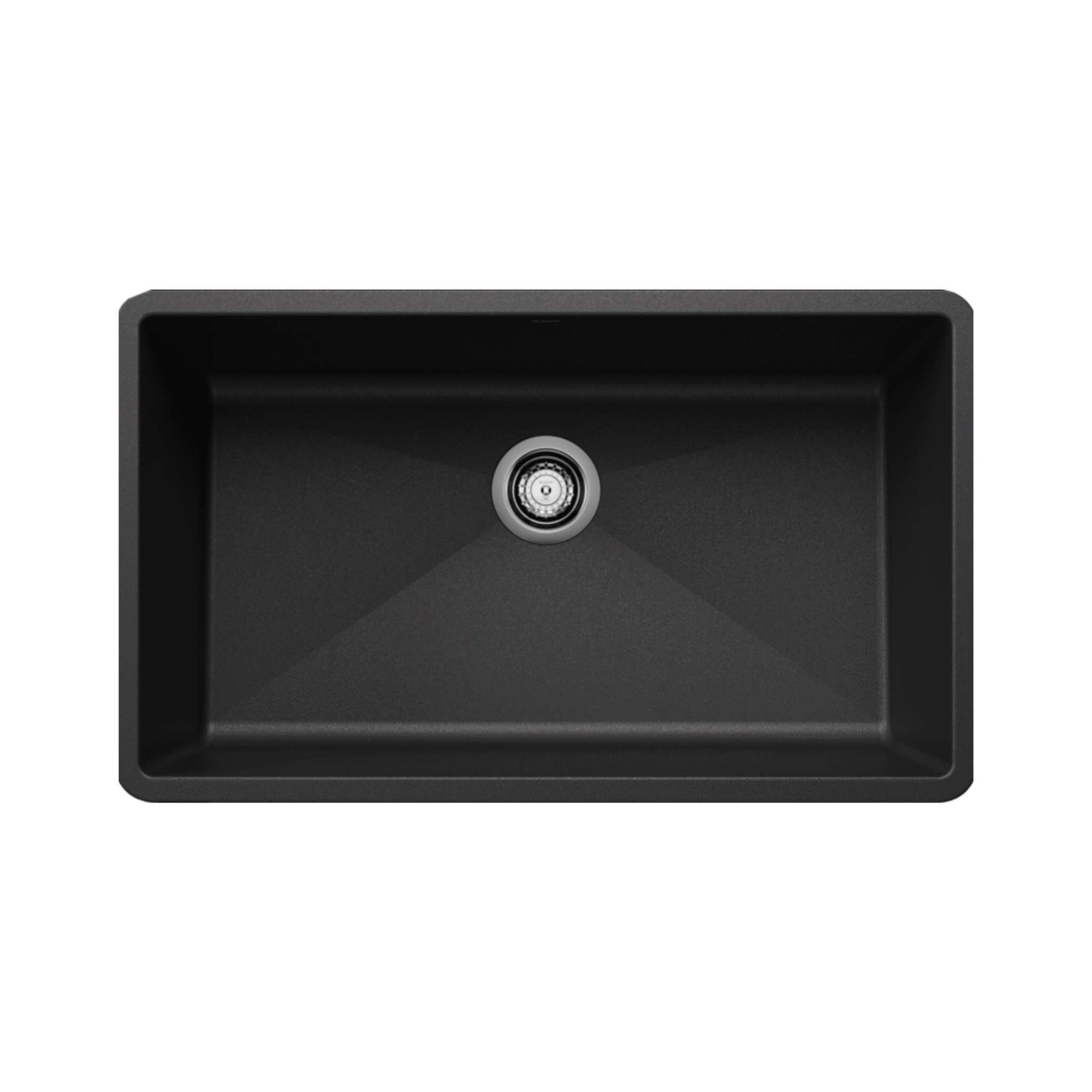 Blanco PRECIS Super Single Undermount SILGRANIT Kitchen Sink - Premium 16 Gauge Stainless Steel, Scratch-Resistant Composite Granite, Perfect for Modern Farmhouse & Contemporary Kitchen Remodels