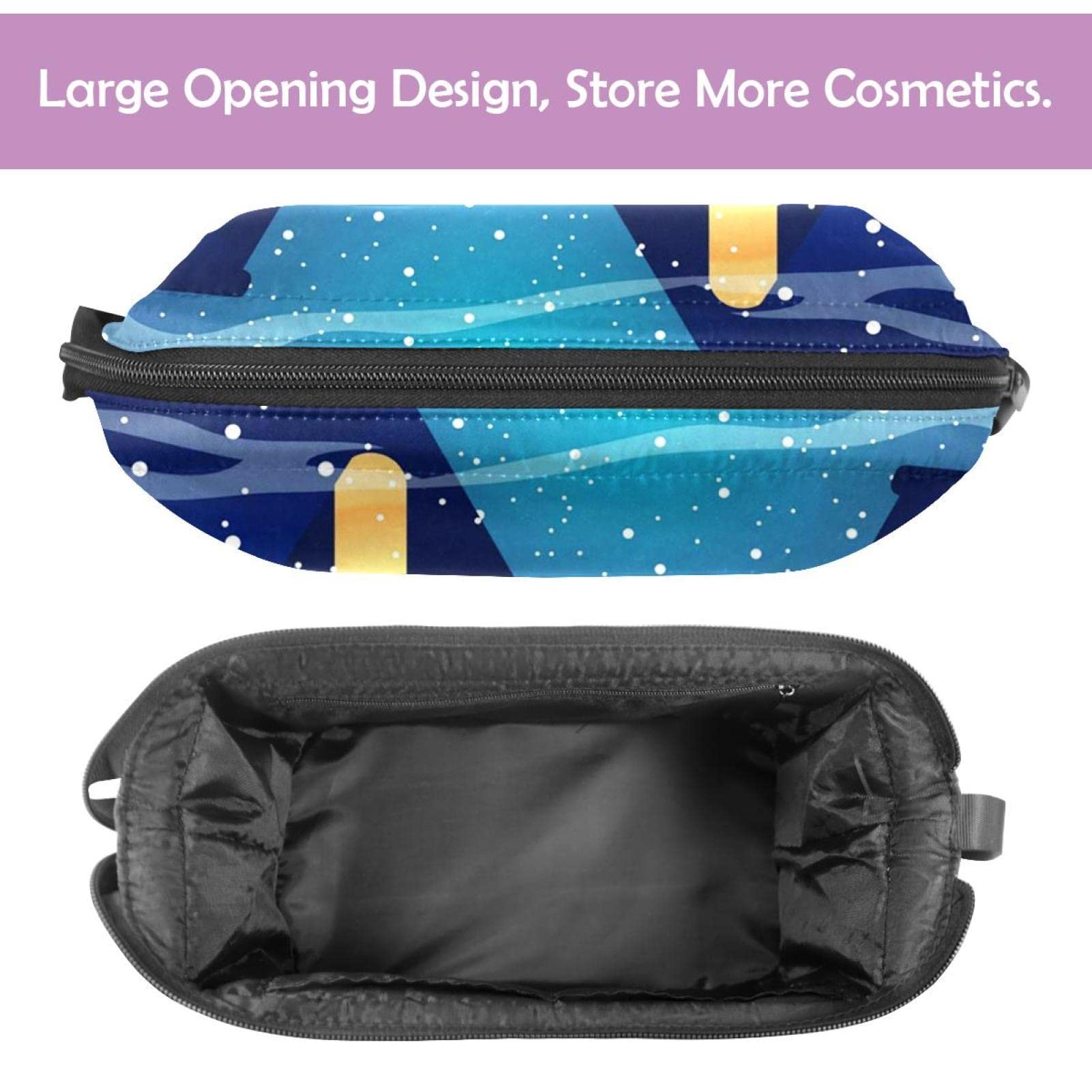 Large Makeup Bag for Travel - Waterproof Cosmetic Organizer with Moon & Stars Design, Women's Toiletry Bag for Daily Use & Vacation (Perfect for Makeup Storage, Gym Essentials & Weekend Getaways)