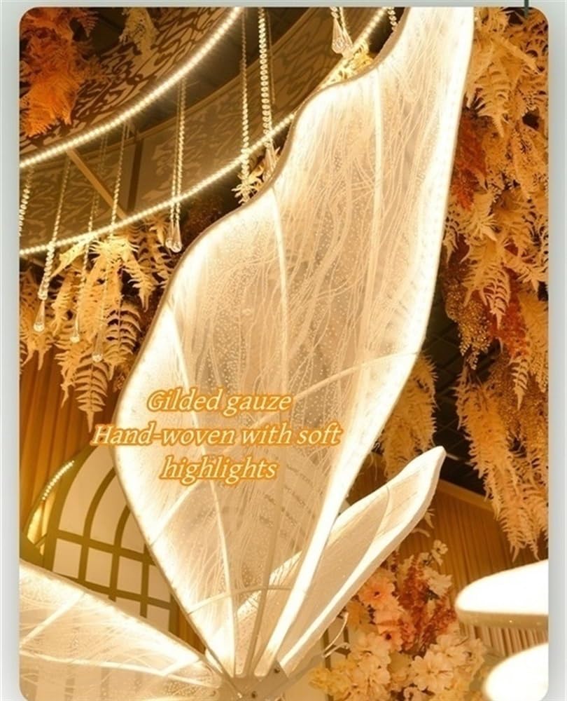 2 Pack LED Hanging Butterfly Lights Decor - 24 Inch Iron Butterfly Ornaments for Wedding, Party, Garden & Home Decor (White Light) - Perfect for Indoor & Outdoor Events, Festivals, and Romantic Ambiance