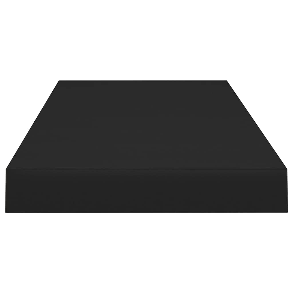 4-Pack Black Floating Wall Shelves - 23.6