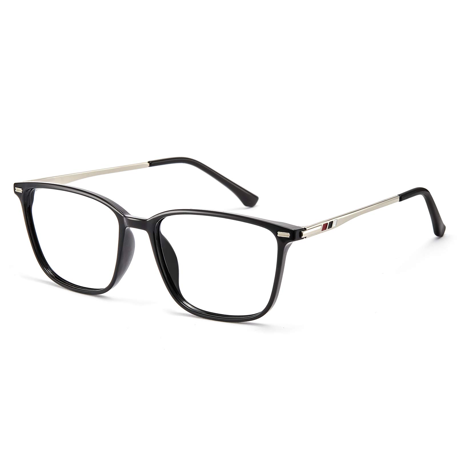 Cyxus Blue Light Blocking Glasses for Men & Women - Computer Gaming Glasses with TR90 Frame, Anti-Eyestrain, UV400 Protection (Black/White) - Perfect for Office Work, Online Classes & Late-Night Screen Use
