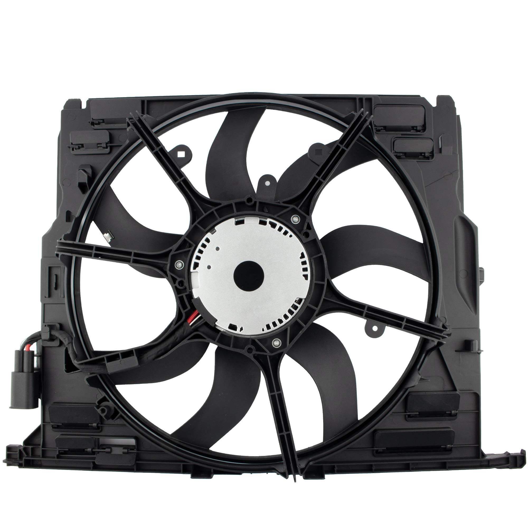 High-Performance BOXI Radiator Cooling Fan Assembly Compatible with BMW 528i 530i 535i xDrive 640i xDrive 740i 740Li xDrive F01 F02 F06 F10 F11 F12 (2009-2015) 3.0L l6 - OEM 17428509741 17427599493 17427802943 Replacement - Perfect for Engine Cooling & Overheating Prevention in Hot Weather & Heavy Traffic