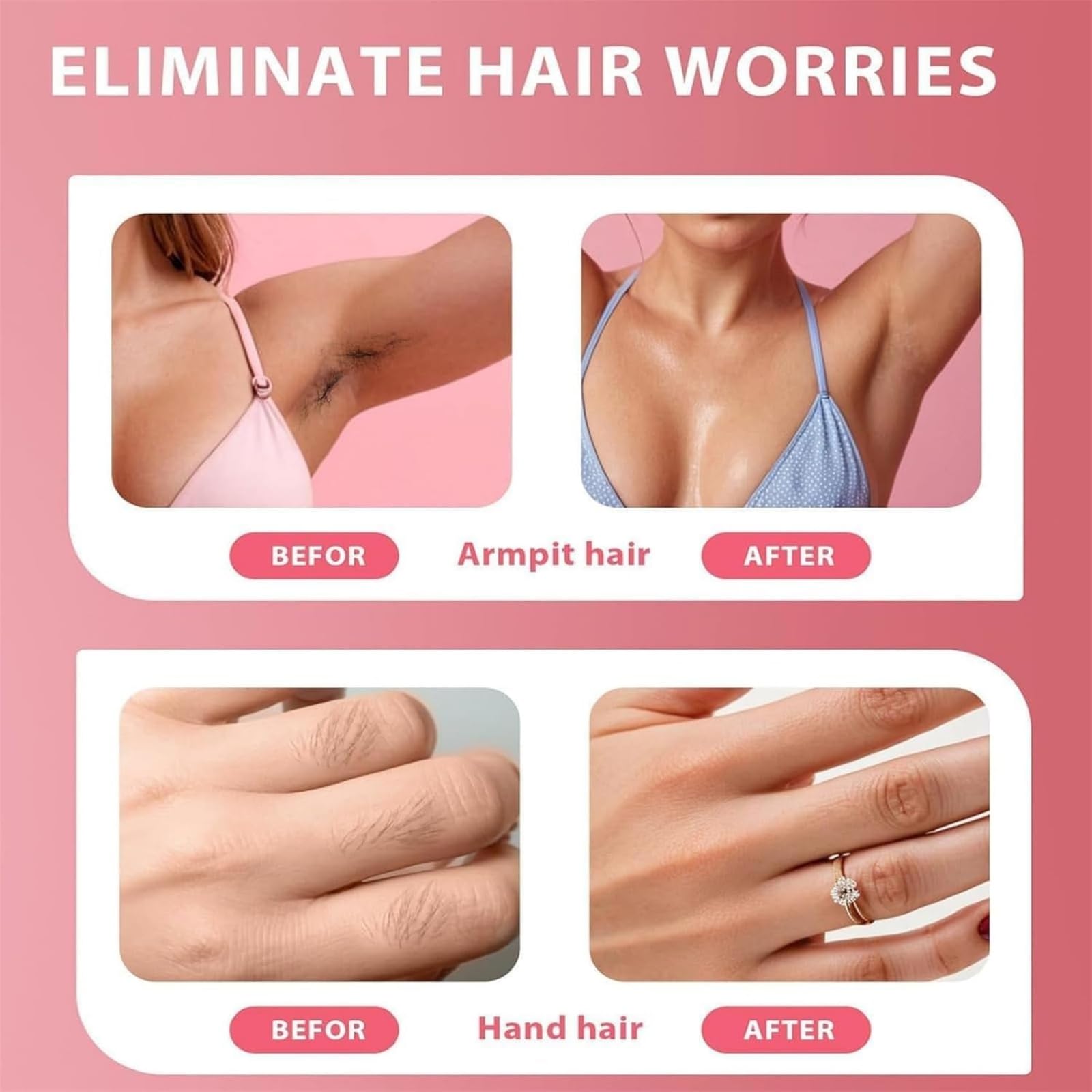 Auures Hair Removal Cream Kit for Women - Facial & Body Hair Remover with Scraper - Painless & Gentle Depilatory Cream for Smooth Skin - Perfect for Bikini Line, Legs, Arms & Underarms