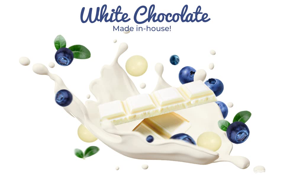 Premium White Chocolate Covered Blueberries - 10lb Bulk Bag | Kosher Dairy Certified Dried Fruit Snacks | Perfect for Parties, Baking, Gift Baskets & Healthy Snacking | Gourmet Chocolate Coated Blueberries by It's Delish