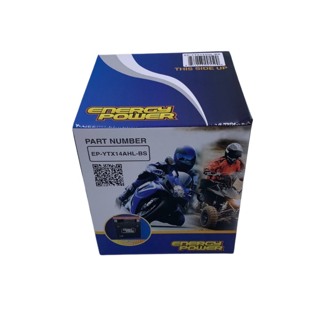 EP Motorcycle Battery YTX14AHL BS - High Performance Replacement for Yuasa Batteries | Perfect for Harley, Honda, Kawasaki & More Motorcycles