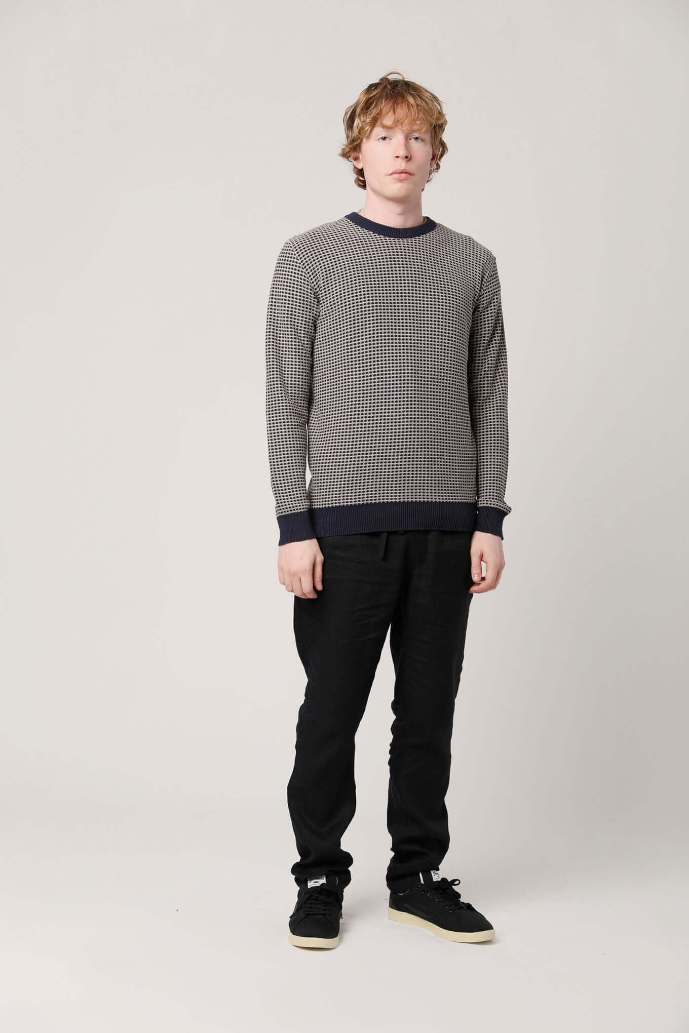 Hasan Men's Organic Cotton Jumper - Navy Blue | Soft & Breathable Eco-Friendly Sweater for Casual Wear & Outdoor Activities