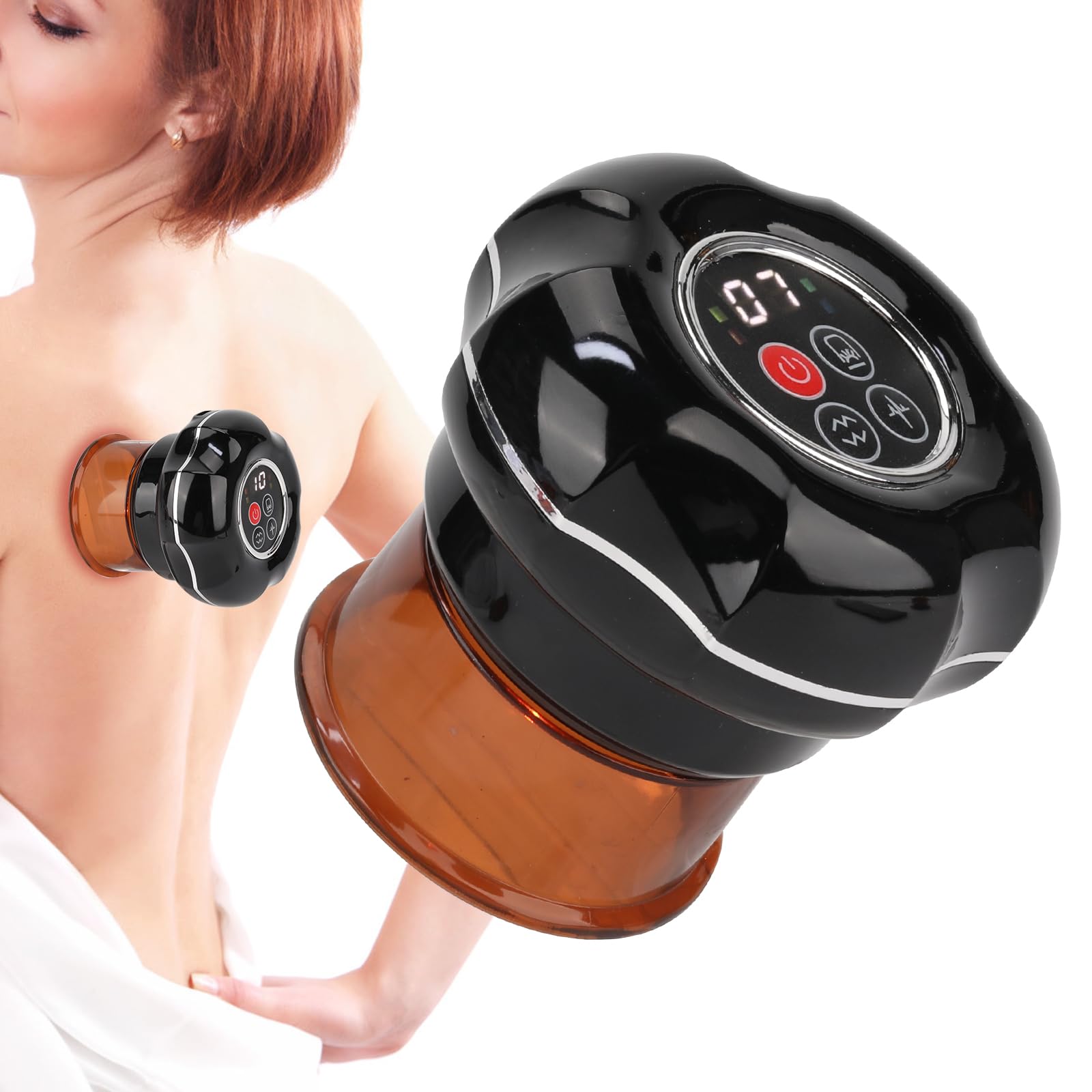 Origintek 4-in-1 Electric Cupping Therapy Set with 2 Cups - Smart Massage Device for Pain Relief, Muscle Soreness & Fatigue - Professional Cupping Kit for Home Massage Therapy & Relaxation (Black)