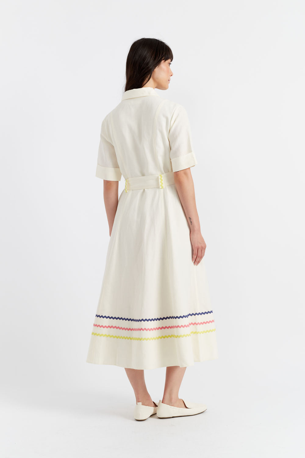 Stylish Cream Tencel Linen Starboard Dress for Women - Perfect for Summer Beach Vacations & Casual Outings