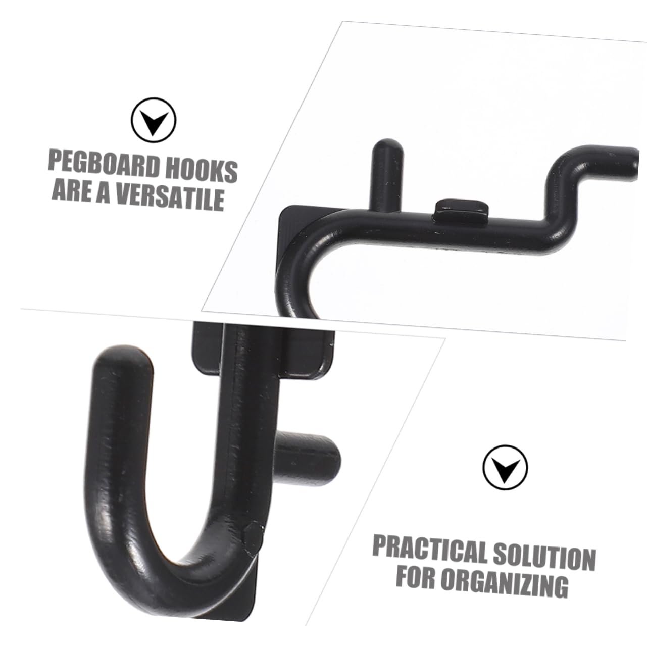 Homoyoyo 10-Piece Pegboard Hooks Set - Heavy Duty Plastic Tool Hangers for Garage Organization, Wall Mount Storage for Drills, Pliers & Tools - Perfect for Workshop, Garage & DIY Projects