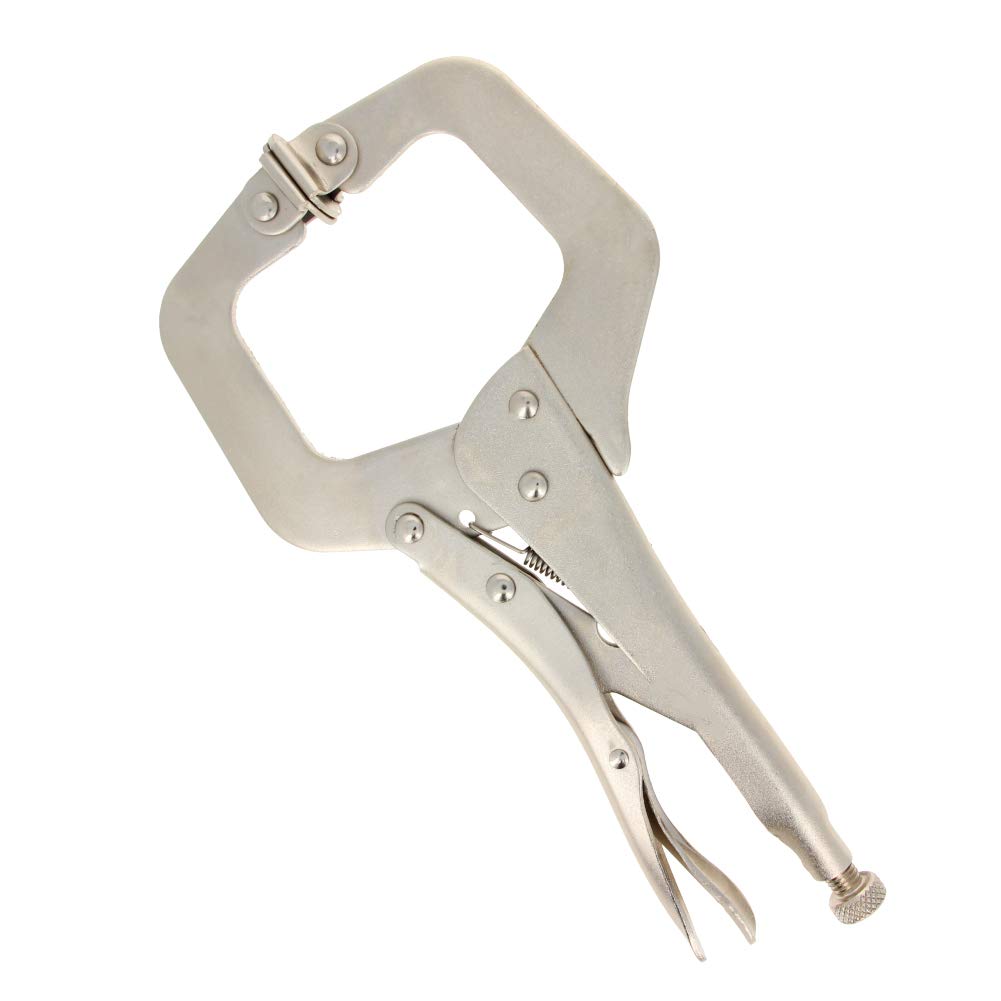Utoolmart 11-Inch Original Locking C-Clamp with Swivel Pads - Heavy Duty Clamping Tool for Woodworking, Metalworking & DIY Projects