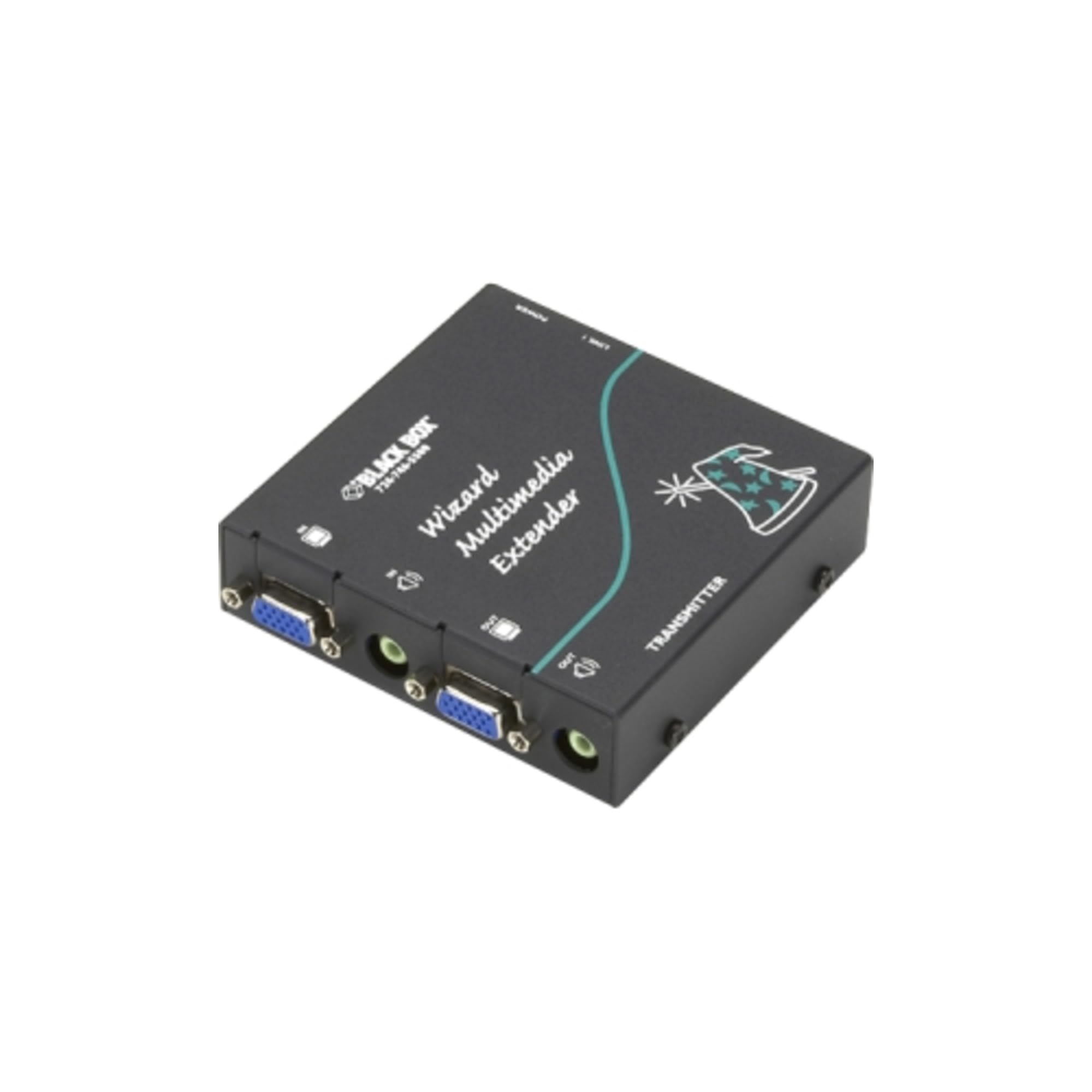 Black Box Network Services Wizard Multimedia Extender Transmitter - HD Video & Audio Streaming Device for Home Theater, Gaming & Office Presentations