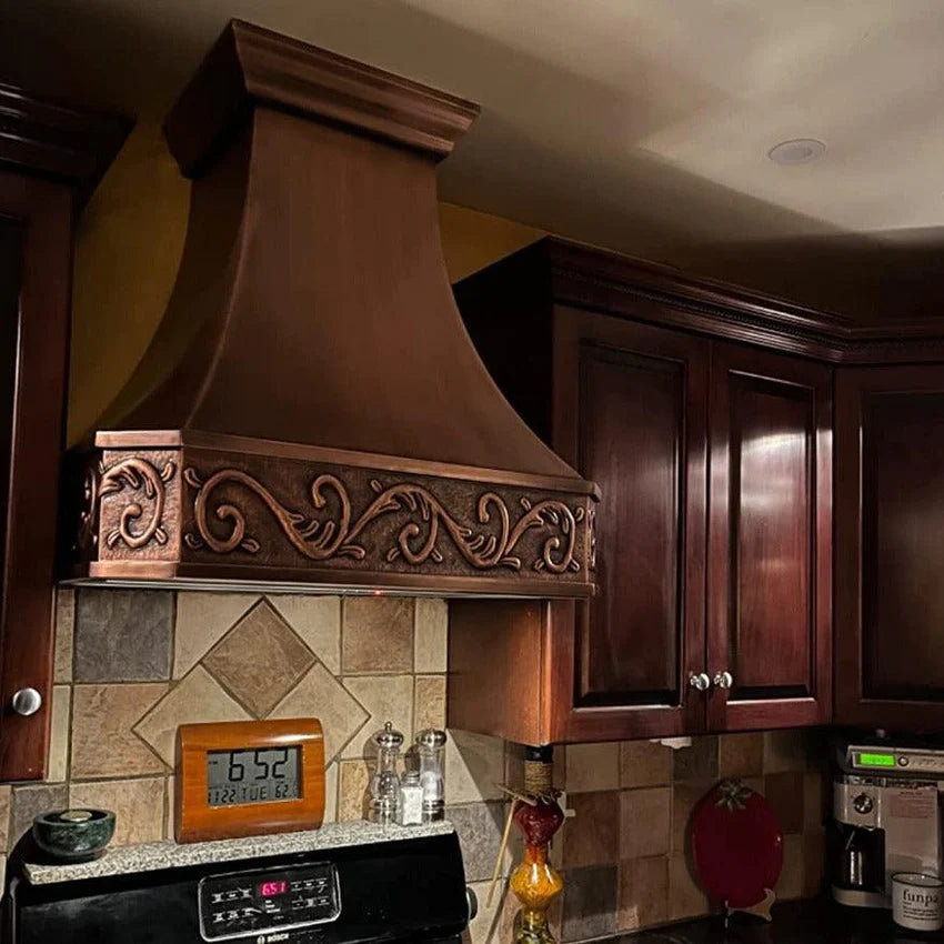Custom SINDA H3A Copper Range Hood for Albert - Premium Kitchen Ventilation with Modern Design - Perfect for Home Cooking, Restaurant, and Commercial Kitchen Use