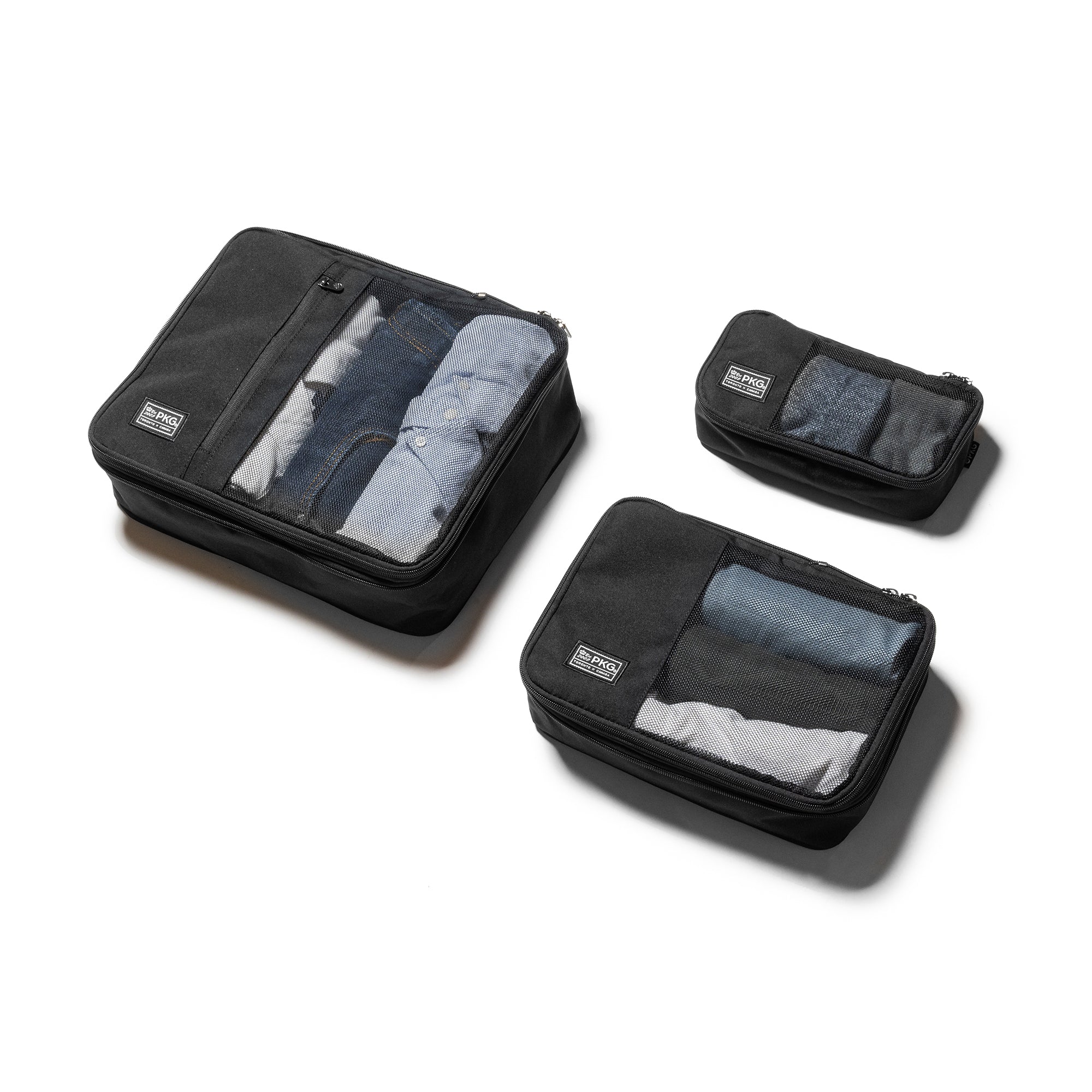PKG UNION Compression Packing Cubes 3-Piece Set - Space Saving Travel Organizers for Suitcases & Backpacks | Perfect for Business Trips, Vacations & Weekend Getaways