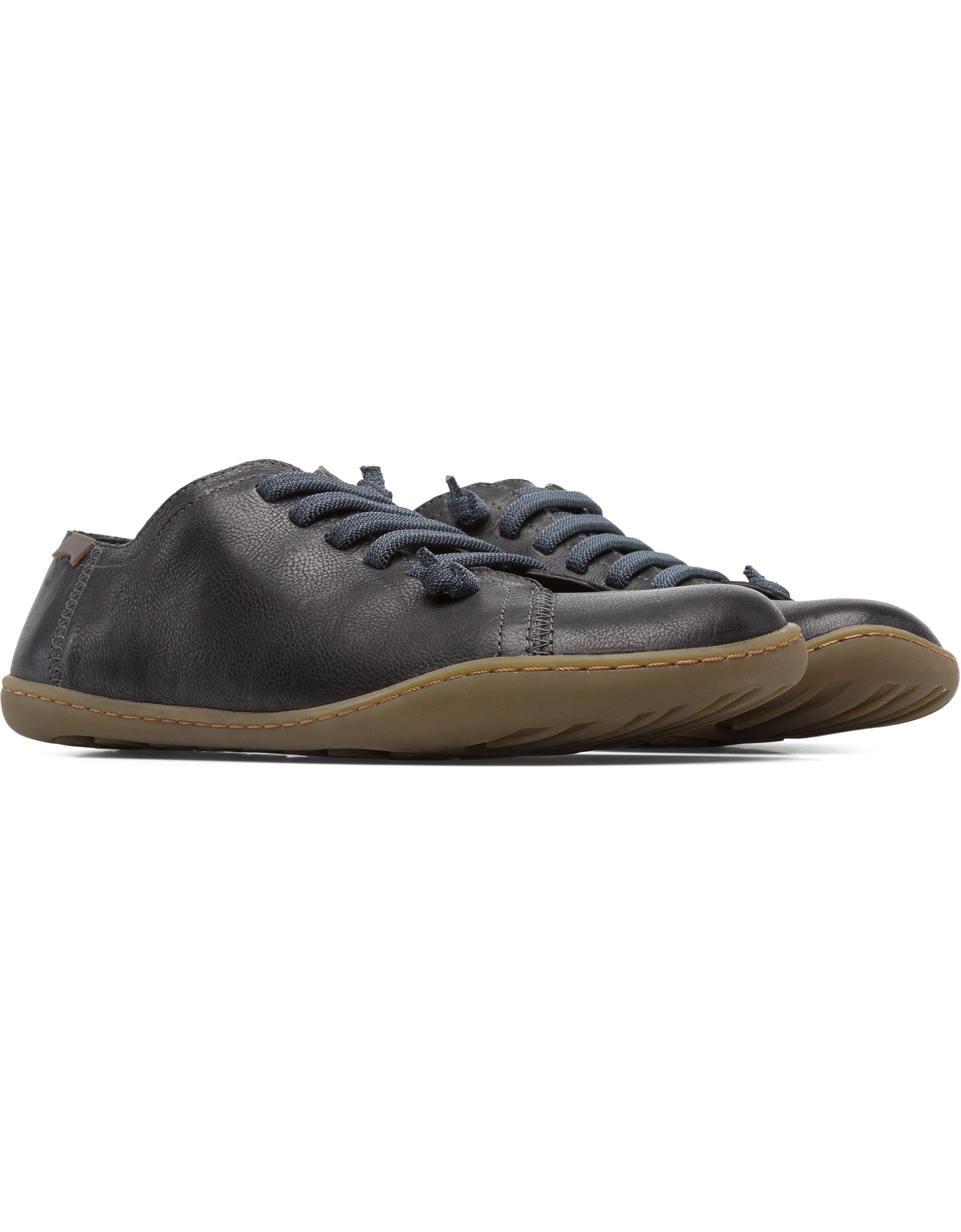 Camper Women's Peu Cami Black Leather Sandals - Comfortable Casual Walking Shoes for Summer Outfits & Beach Vacations