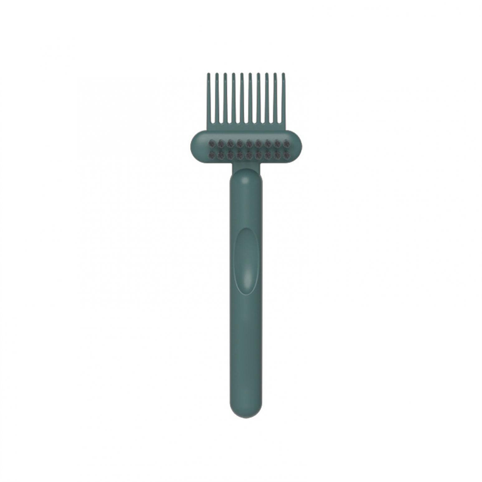 Mini Comb Cleaning Brush - Hairbrush Cleaner Rake Tool for Removing Embedded Hair & Debris from Combs (Green) | Perfect for Salon, Bathroom & Home Hair Care Accessories