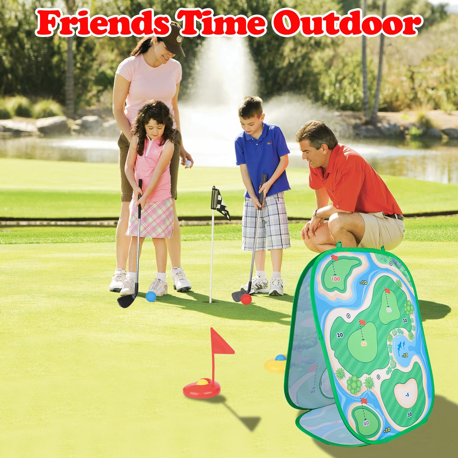 **Awsoo 3-in-1 Toddler Golf Set – Kids Golf Toys for Boys & Girls Ages 3-7 – Perfect for Indoor & Outdoor Play – Ideal Birthday Gift for Young Golf Enthusiasts**