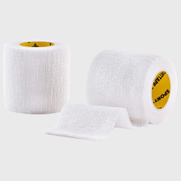 SportTape 5cm x 4.5m White Athletic Sock Wrap - Perfect for Running, Soccer & Basketball Support