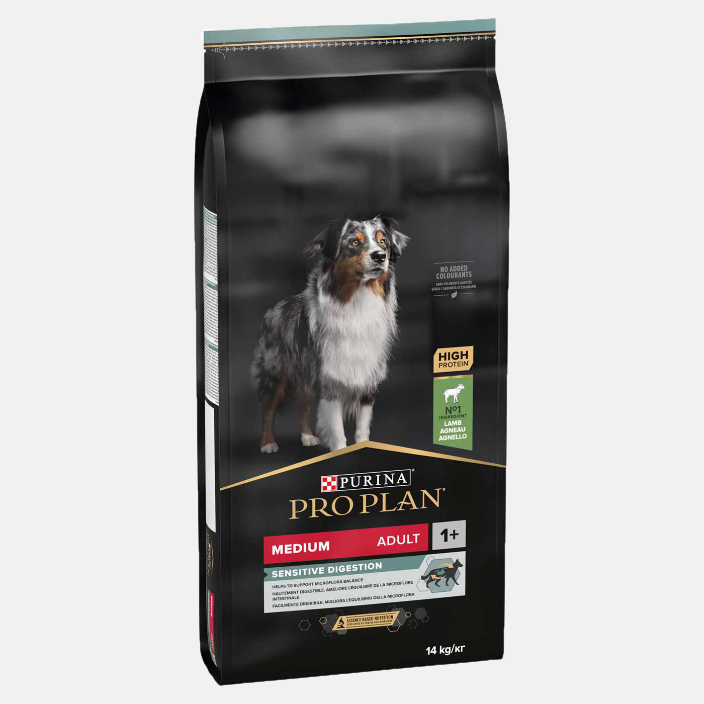 PRO PLAN Medium Adult Sensitive Digestion Dry Dog Food with Lamb 14kg - Hypoallergenic Formula for Dogs with Food Allergies & Sensitive Stomachs - Perfect for Indoor & Outdoor Active Dogs