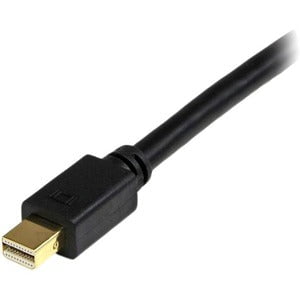 3 ft Mini DisplayPort to DVI Adapter Cable - High Speed Mini DP to DVI Video Converter for Mac & PC (1920x1200 Resolution, Black) - Perfect for Home Office, Gaming & Multi-Monitor Setup