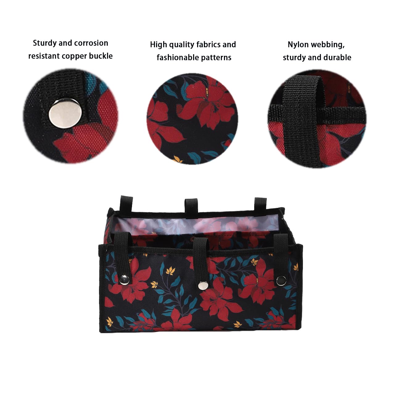 Foldable Walker Underseat Storage Bag - Large Replacement Medical Basket for Seniors | Rollator Accessories with Zipper Closure | Perfect for Daily Use, Shopping & Travel