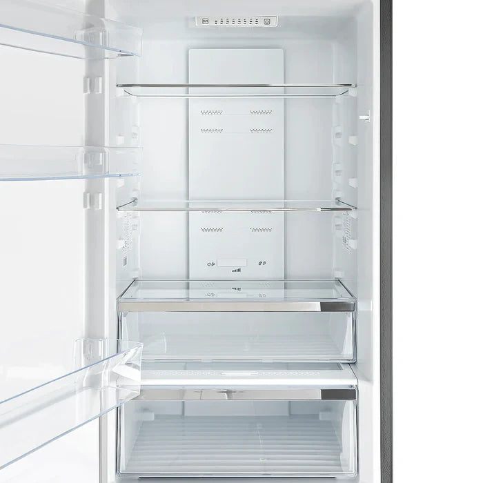 FORNO Guardia 46.8 Inch 21.6 cu.ft Stainless Steel Side by Side Refrigerator with Bottom Freezer - Model FFFFD1778 48S - Perfect for Modern Kitchens and Open Floor Plans