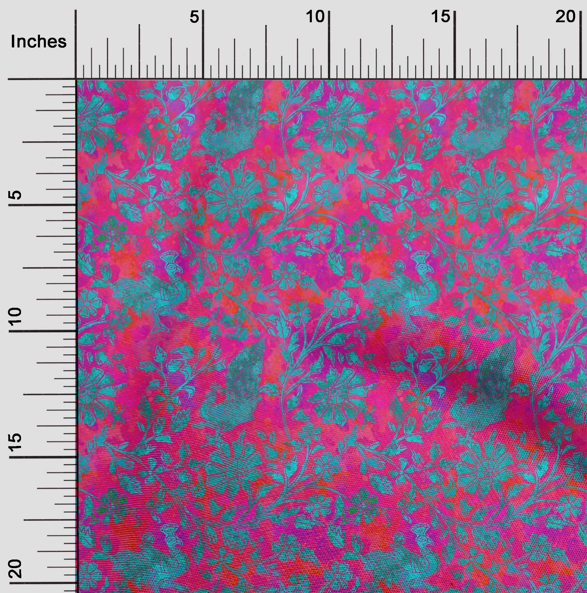 Velvet Pink Batik Fabric by The Yard - 58 Inch Wide Printed DIY Sewing Material for Clothing, Quilting & Home Decor | Soft Cotton Blend for Dresses, Scarves & Craft Projects