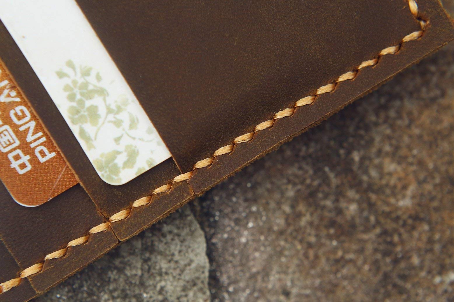 Distressed Leather Men's Long Bifold Wallet - Slim Vertical RFID Blocking Personalized Card Holder for Travel & Everyday Use (W005LZM) - Perfect for Business, Gifts & Minimalist Lifestyle