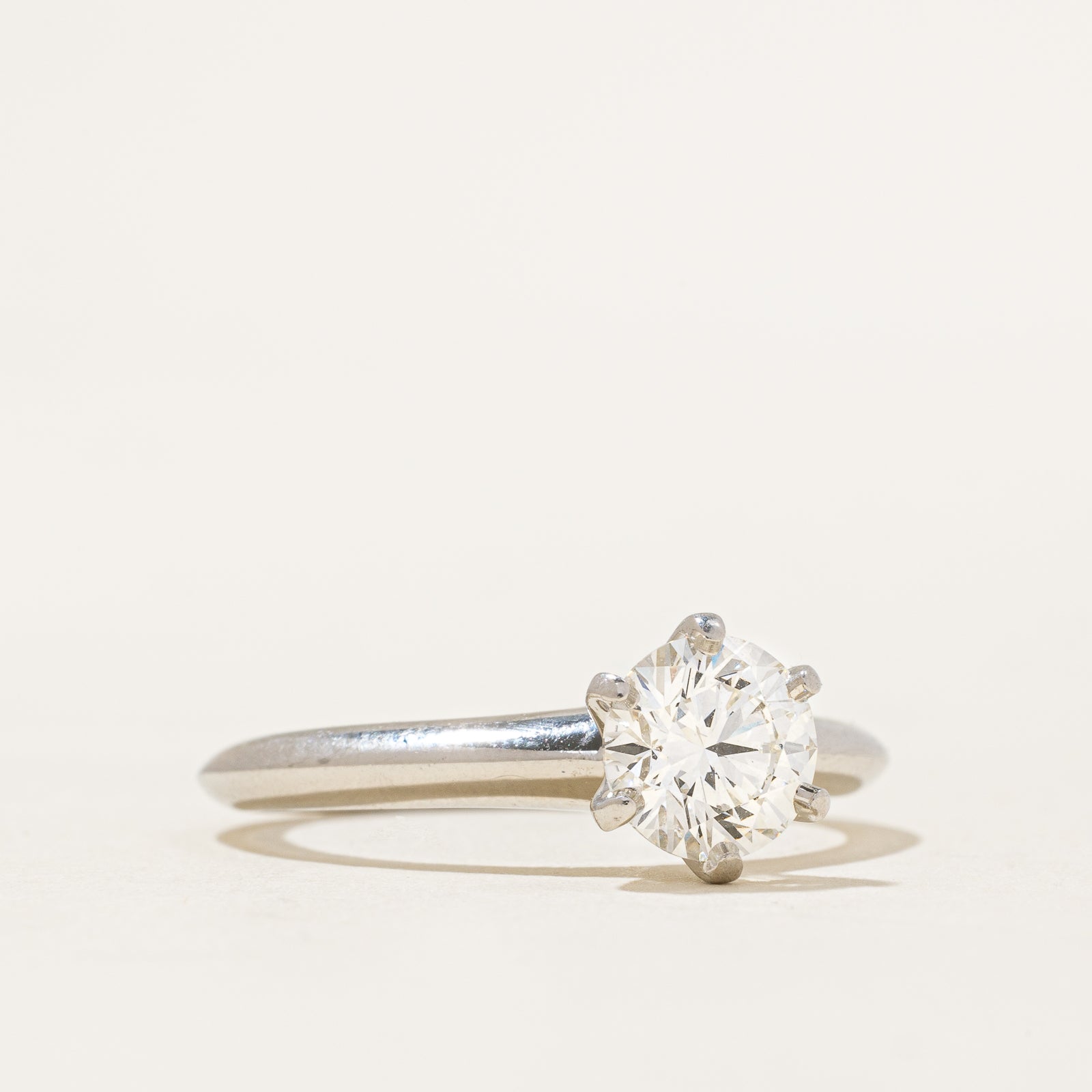 Tiffany & Co. The Tiffany® Setting Engagement Ring - 1.16 Carat Round Brilliant Diamond in Platinum, Size 7.5 | Classic Solitaire Wedding Band, Proposal Gift for Her | Perfect for Anniversaries, Valentines Day & Special Occasions