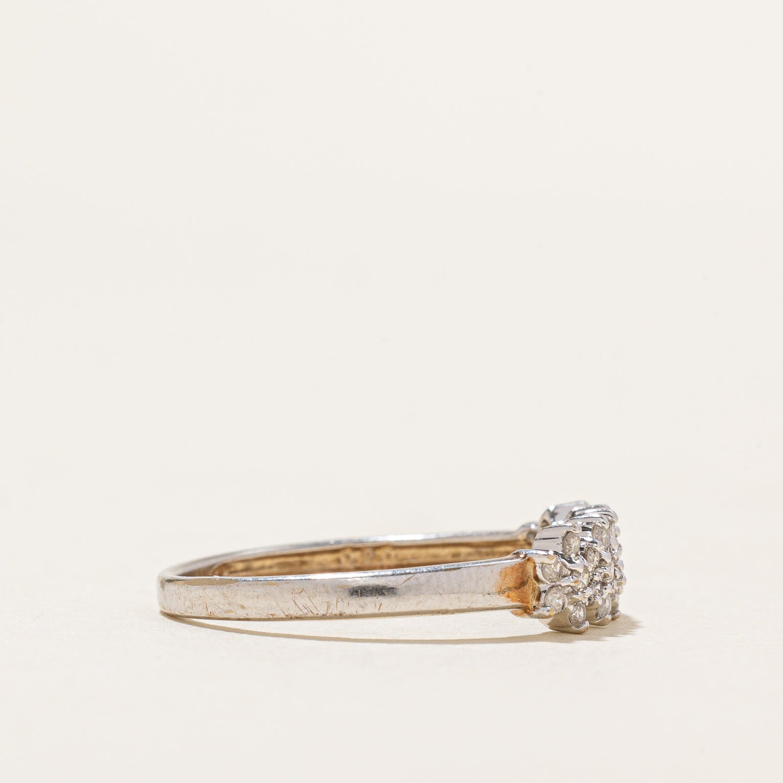 0.20ctw Diamond Cluster Ring - Size 6 | Elegant Wedding Band, Anniversary Gift & Everyday Jewelry for Women