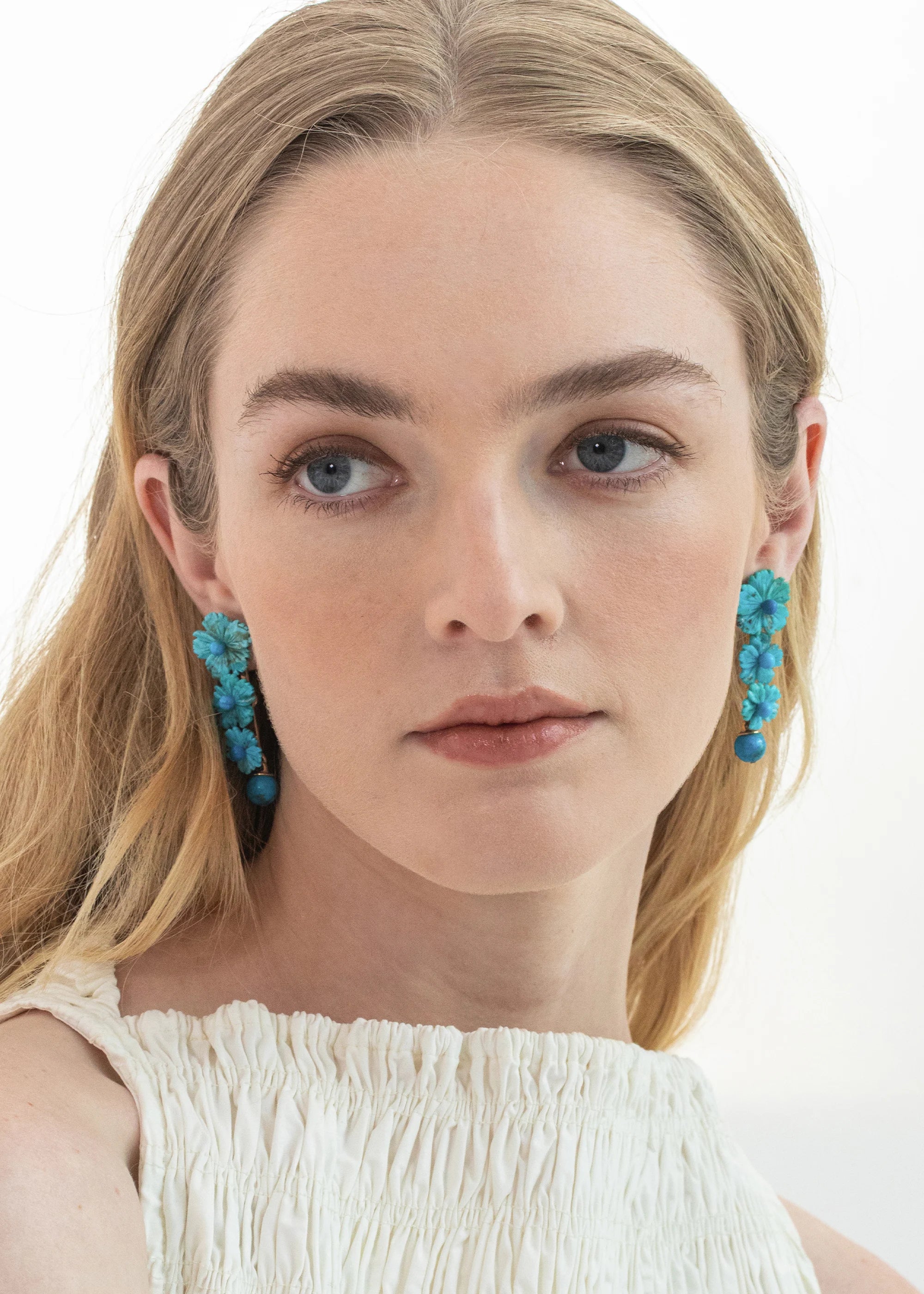 Charly Earrings - Turquoise Blue Dangle Earrings for Women | Boho Chic Jewelry for Casual & Party Wear