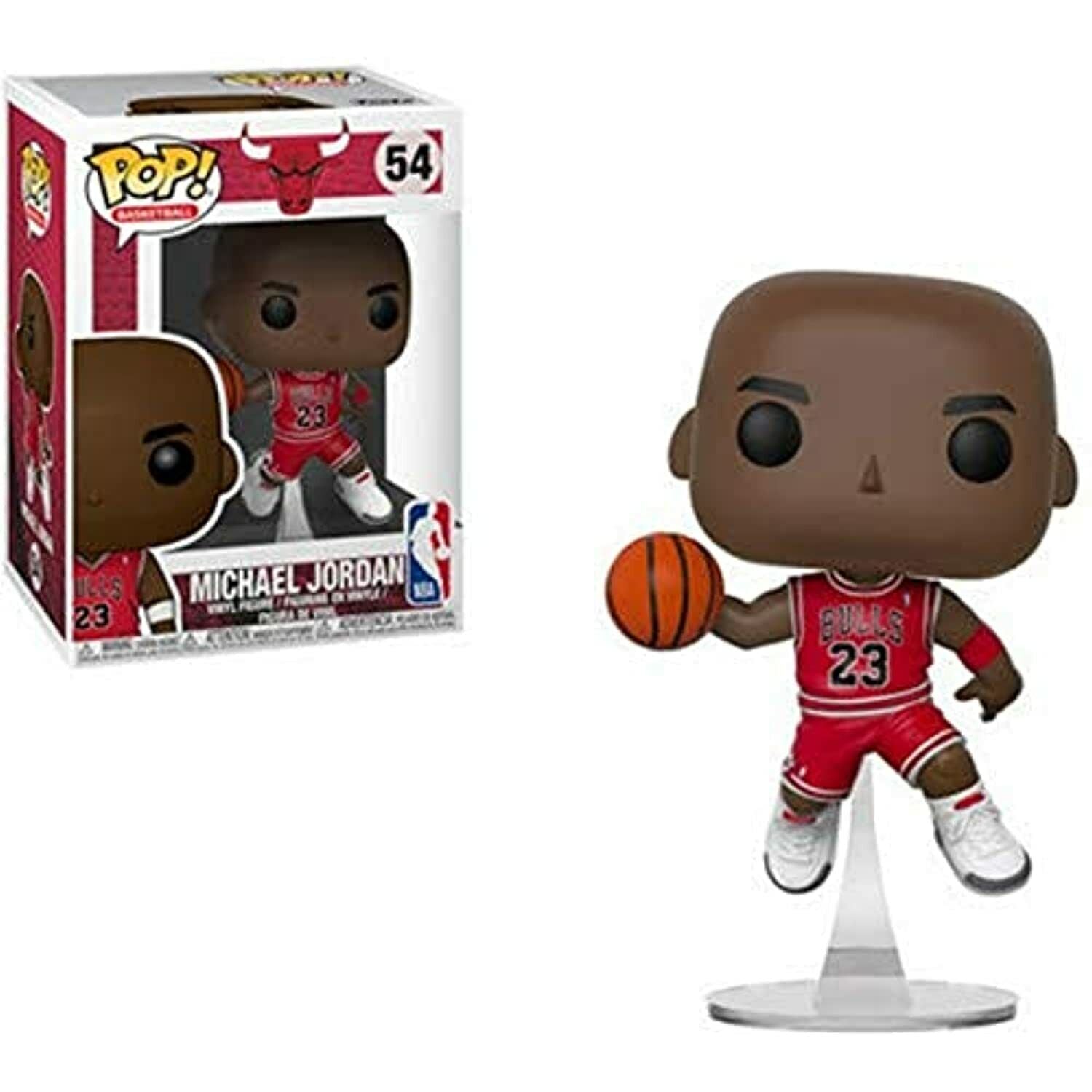Funko POP NBA Michael Jordan #54 Vinyl Figure - Chicago Bulls Collectible Toy for Fans & Gift Idea - Perfect for Home Display, Office Decor, and Sports Memorabilia Collections