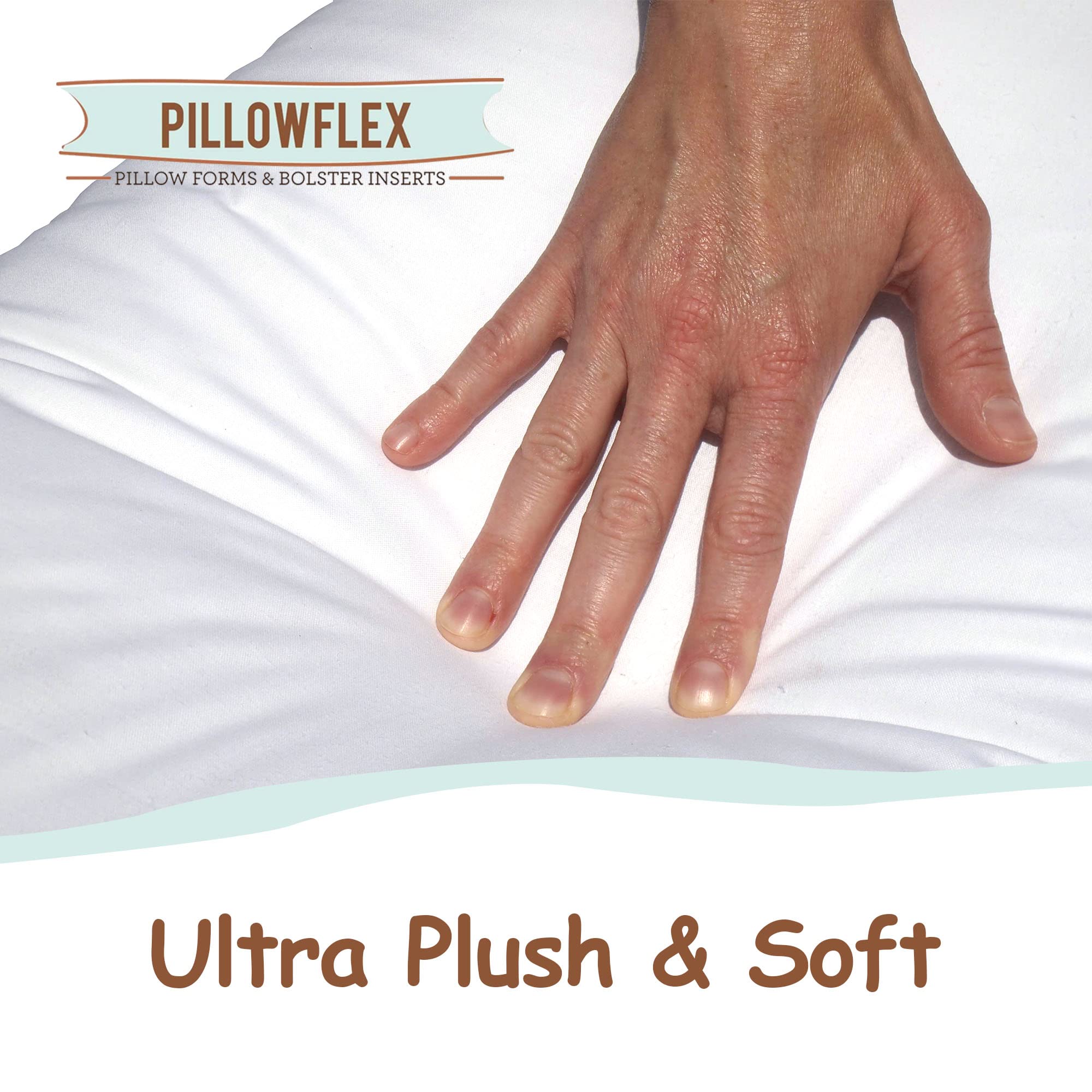 Pillowflex Synthetic Down Pillow Insert - 12x36 Down Alternative Pillow, Ultra Soft Hypoallergenic Body Pillow for Sleeping, Lumbar Support, Back Pain Relief - Perfect for Bed, Sofa & Home Decor
