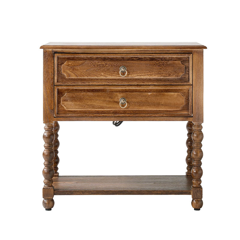 Multi-Functional Wooden Nightstand with USB Charging Port & Open Shelf - Modern Bedside Table for Bedroom, Living Room, or Office (Multiple Styles Available)