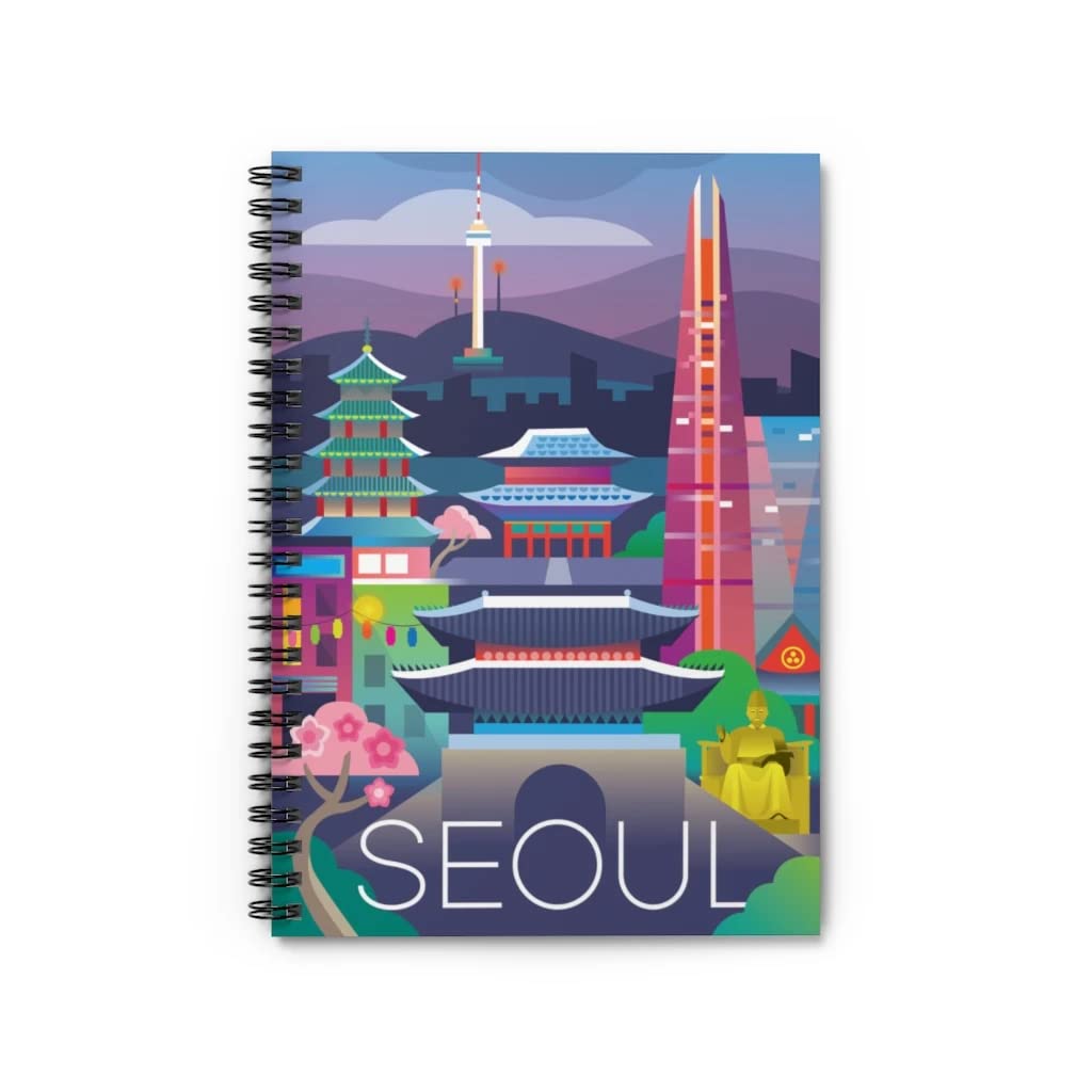 SEOUL JOURNAL Spiral Notebook - College Ruled Notebook for Students, Office & Journaling - 100 Sheets, 8.5