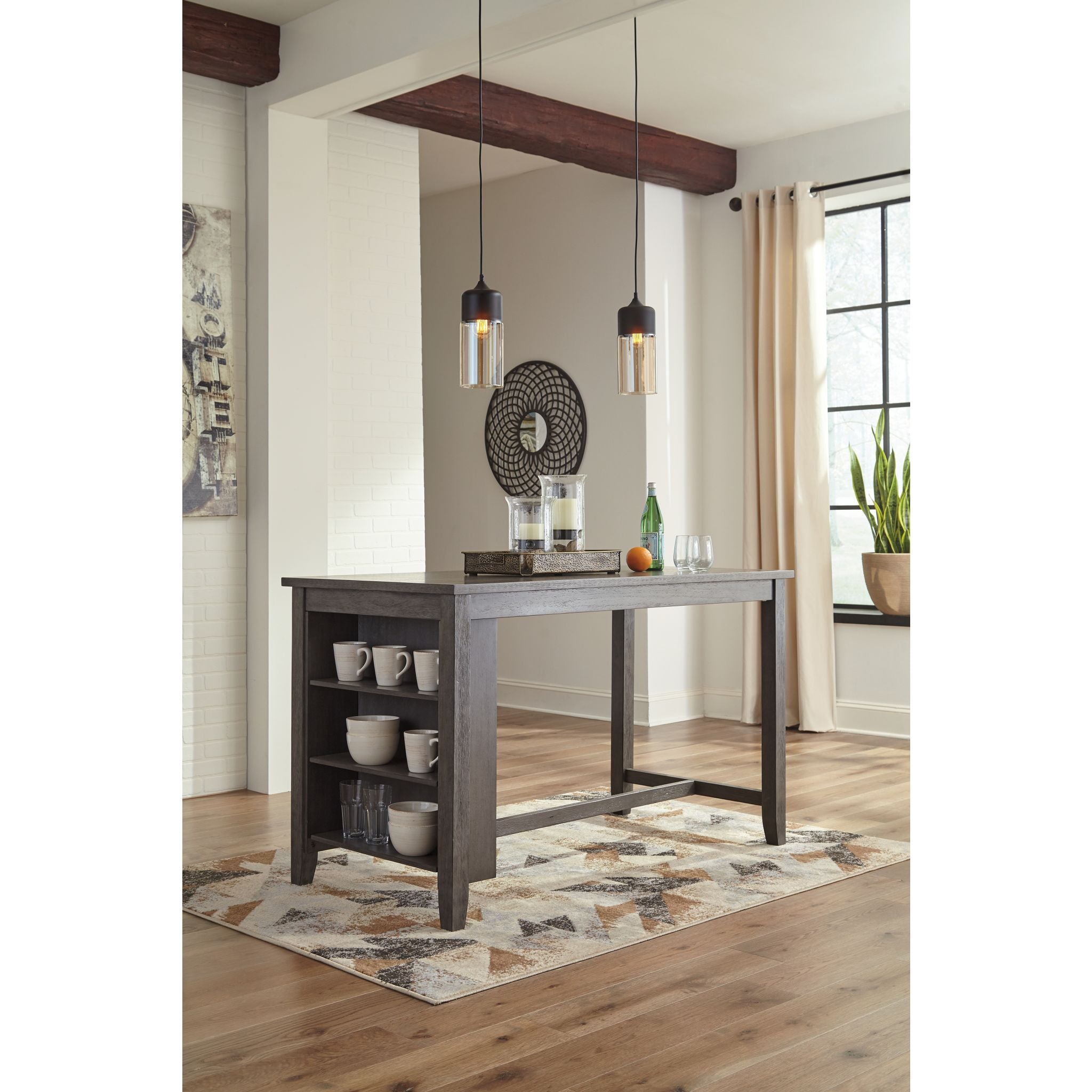 Caitbrook 5-Piece Counter Height Dining Set - Modern Kitchen Table & Stools for Small Spaces - Perfect for Breakfast Nook, Apartment, or Bar Area