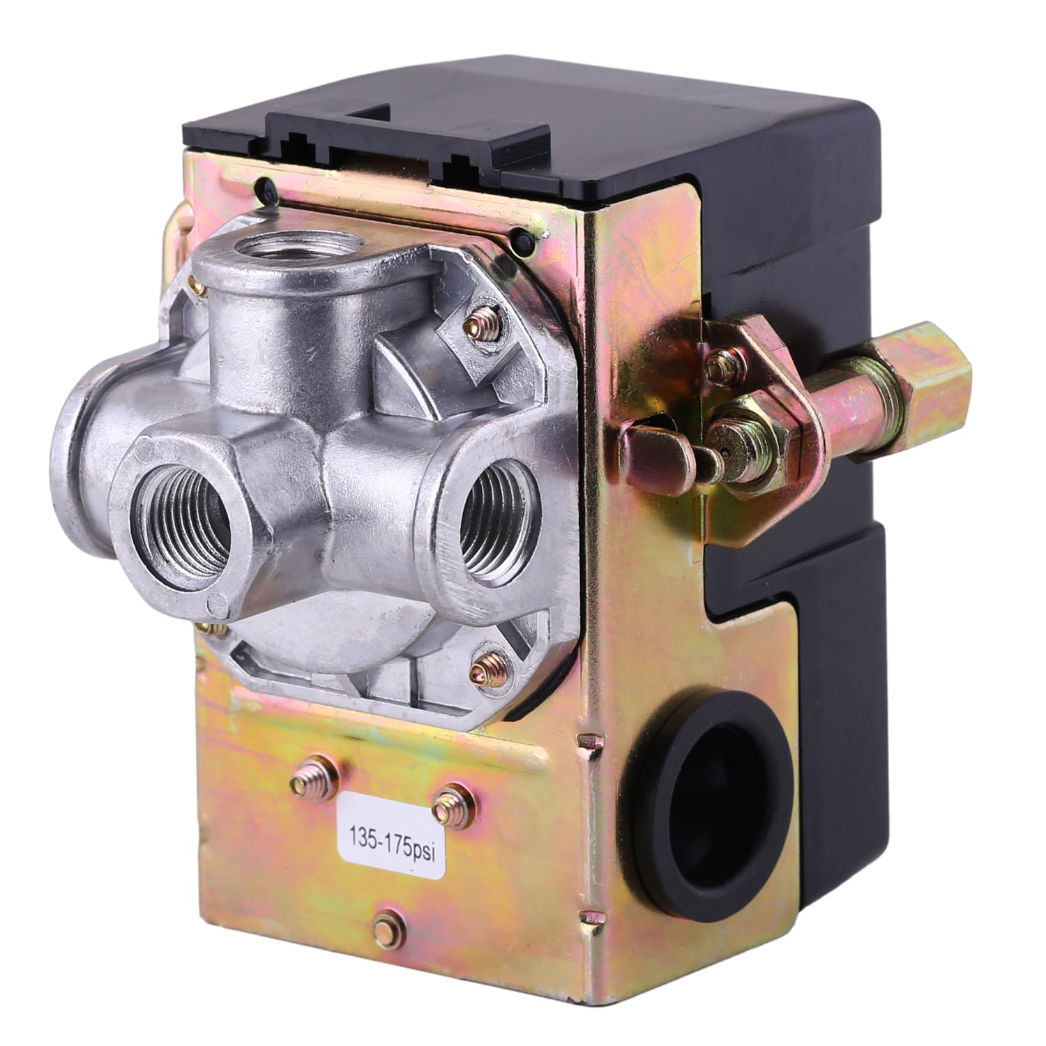 Heavy Duty 175 PSI Air Compressor Pressure Switch with 4 Ports & 1/4