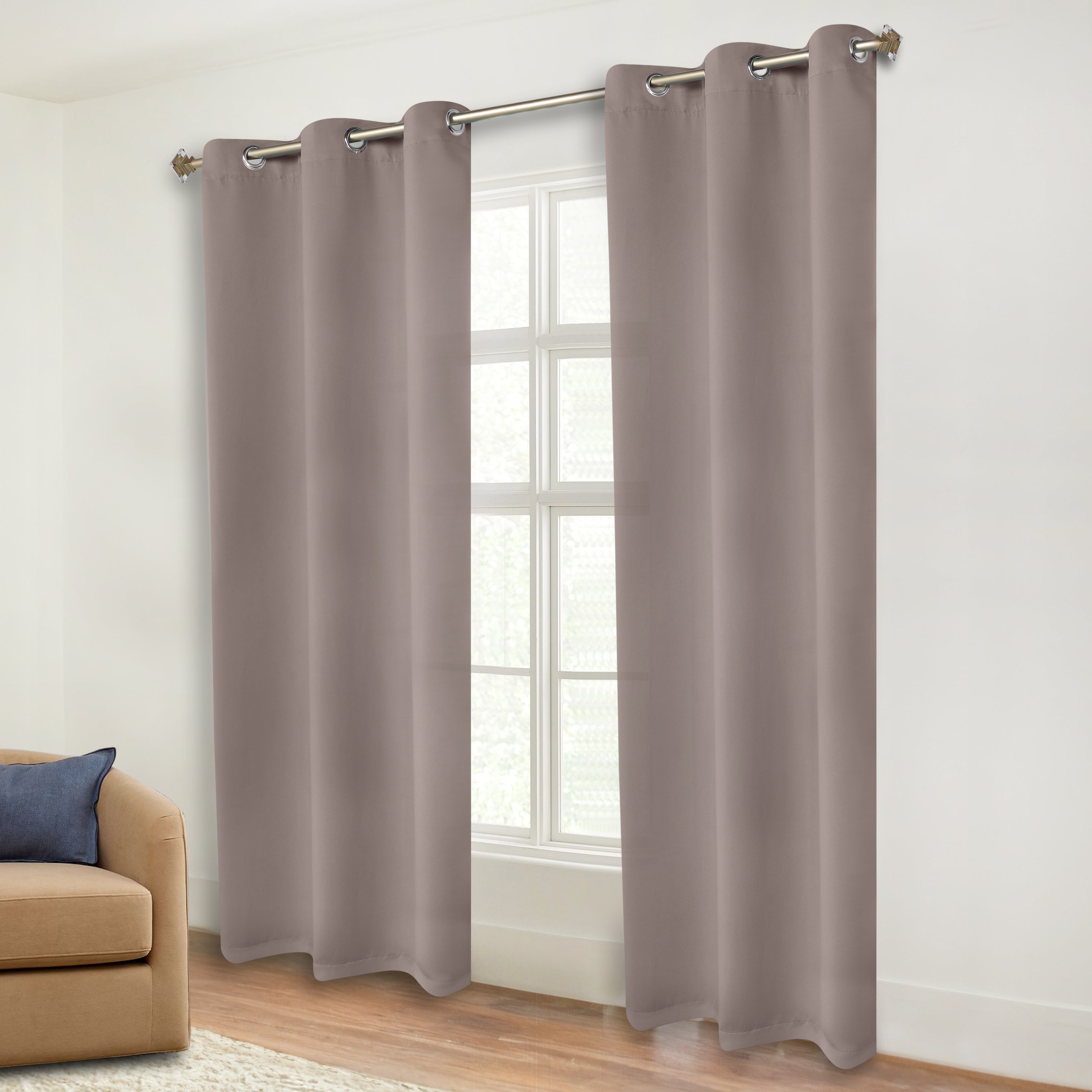 Premium Blackout Curtains Set of 2 - 100% Room Darkening, Machine Washable & Noise Reducing for Bedroom, Nursery & Home Theater